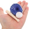 TOYANDONA Mini Baseball Bat Miniature Toy Miniature Baseball Bats Gloves Kit Miniature Dollhouse Accessories Simulation Tiny House Baseball Decorations Mini Baseball Bat Glove and Ball