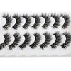 SHUYING False Eyelashes 15mm Faux Mink Lashes with Superfine Band Natural Look Fluffy Eye Lashes Strips Soft Wispy Luxury Volume Fake Eyelash 7 Pairs Pack