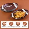 durony 50 Pieces Football Serving Trays Football Party Plates Football Shaped Disposable Paper Plates for Football Birthday Party and Football Game Day Decorations