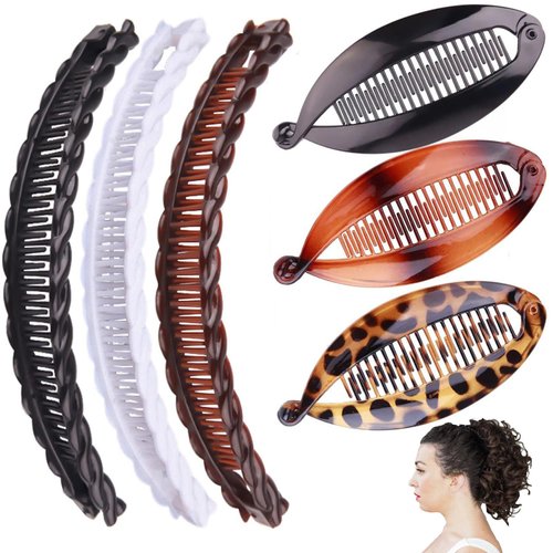 Banana Hair Clips Vintage Clincher Combs Tool for Thick Curly Hair Accessories Combs Double Banana Clip Set for Women Girls