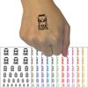 Retro Van-tastic Fantastic Pun Temporary Tattoo Water Resistant Fake Body Art Set Collection - Light Pink (One Sheet)