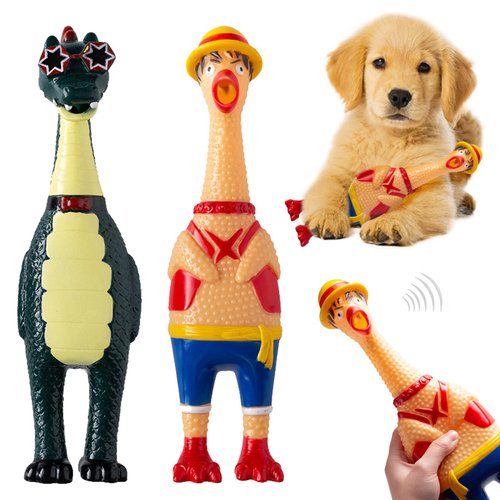 Squeaky Chicken Dog Toy, Screaming Chicken Dog Toy Squeaky Dog Toys Rubber Chicken Dog Toy Latex ...