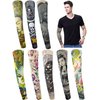 iToolai Temporary Tattoo Sleeves for Men, 8 pcs Set UV Protection Cooling Tattoo Arm Sleeves Slip on(Buddha Designs)
