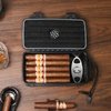 Flauno Travel Cigar Humidor - Portable Cigar Case with Cigar Cutter & Humidifier, Holds up to 15 Cigars, Waterproof, Crushproof, Airtight Seal, Durable