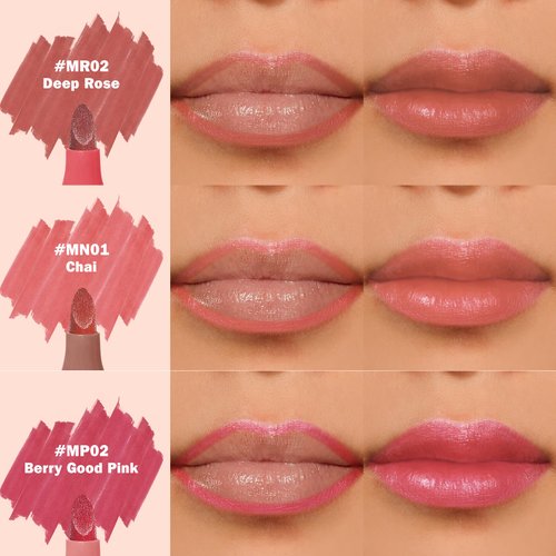 KIMUSE Lip Stain Tip Marker Set, Long Lasting Waterproof Smudgeproof Lip Liner Stain, Matte Natural Finish, All Day Wear Lip Color (Sunset Nudes)