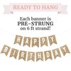 Pre-Strung Happy Birthday Banner - NO DIY - Gold Glitter Birthday Party Banner - Pre-Strung Garland on 6 ft Strands - Gold Birthday Party Decorations & Decor. Did we Mention no DIY?