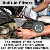 ROADGIVE Funnel Automotive Steel Bendable Universal Spout Funnel with Filter and 23.6" Flexible Pipe Long Neck Oil Funnel for All Automotive Oils, Lubricants, Gas, Diesel Fuel and Other Liquids