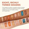 Beauty for Real Golden Hour Eyeshadow Palette - Eight Shades with Matte & Shimmer Finishes - Infused with Mango Butter & Vitamin E - Cruelty Free, Vegan