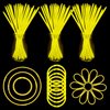 YOFOBU 150 PCS Yellow Glow Sticks with Connectors 8" Glowsticks Bracelets Necklaces Bulk Glow In The Dark Party Supplies Neon Party Favors for Halloween ThanksGiving Day Wedding Birthday Carnival
