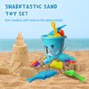 TOY Life Beach Sand Toys for Kids Toddlers - Shark Beach Toys for Kids 3-10, Toddler Sandbox Toy with Sand Bucket, Beach Shovels, Animal Molds Sand Castle Toys, Mesh Bag, Sand Toy for Toddler Boy Girl