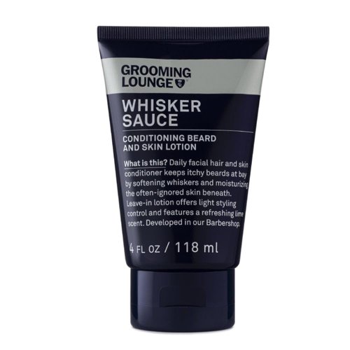 Grooming Lounge Whisker Sauce Beard Conditioner - Conditioning Beard and Skin Lotion - Eliminates Itching and Flaking - Enables Easy Combing and Styling - No Parabens - Cruelty Free - 4 oz