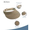 Scala Ladies Sun Visor Wide Brim Straw Boating Hat 3.5” Lightweight Comfortable Straw Visor for a Sunny Day