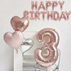65Pcs Happy Birthday Balloons Set 2 Set Rose Gold Alphabet A-Z Letter Balloons 16in Balloon Foil Letter Decorations Party Decor Rose Gold Letter Balloons Alphabet A-Z Party Supplies