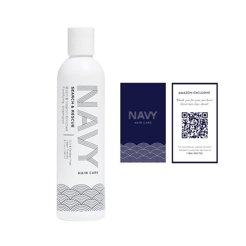 NAVY Search and Rescue Shampoo - Paraben-Free Biotin and Hair Vitamin Enriched Fortifying Hair Shampoo - 8 fl oz