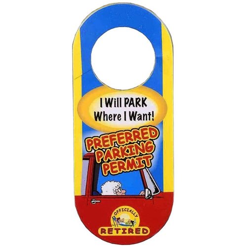 Forum Novelties Officially Retired Retirement Party Preferred Parking Permit Gag Gift
