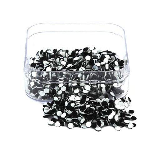 All Color Velvet Dot Bindi Tattoo Stickers Adhesive Body Jewelry Multi Size Indian Daily Use Forehead Bindi Round Dot (Black)