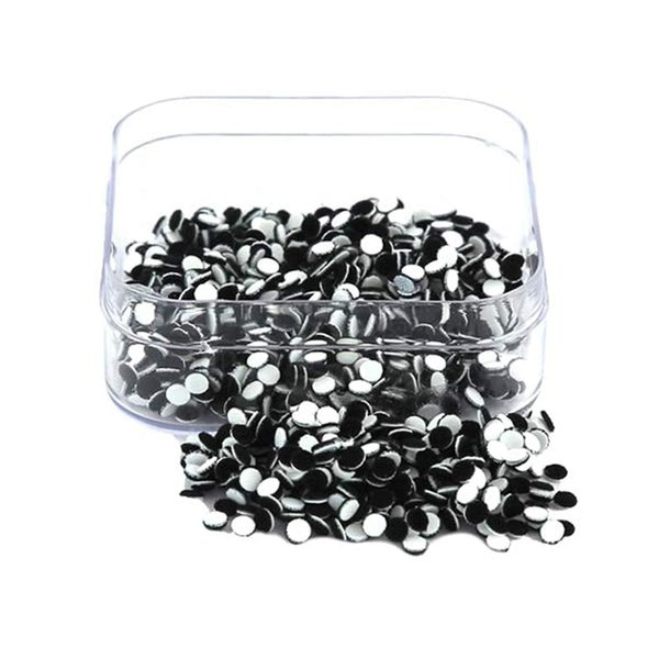 All Color Velvet Dot Bindi Tattoo Stickers Adhesive Body Jewelry Multi Size Indian Daily Use Forehead Bindi Round Dot (Black)