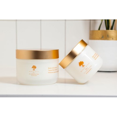 MERIN KIND - Whipped Shea Body Butter for Skincare and Hair No Parabens and Cruelty-Free Natural Moisturizer with Avocado and Organic Baobab Oil RISE (Citrus Lemongrass, Small, 4 oz.)