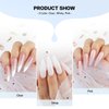 Morovan Acrylic Nail Kit: Clear Pink White Acrylic Powder and Professional Liquid set for Acrylic Nails Extension for Beginner DIY at Home with Acrylic Nail Brush