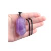 Acxico 1 pcs Natural Purple Amethyst Quartz Crystal Pendant Healing DT Gemstone Wand Reiki