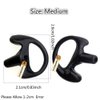 Lsgoodcare 3 Pairs Silicone Replacement Earplug Ear Mold Ear Buds Medium Black (Left and Right) for Two-Way Radio Headset Air Acoustic Earpiece Headset Walkie Talkie Earpiece