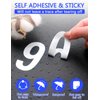 Seloom 148 PCS 3" Reflective Mailbox Numbers Stickers for Outside,White Letter and Number Stickers Address Numbers for Mailbox,Self Adhesive Vinyl Waterproof House Decal Stickers for Door Cars Home