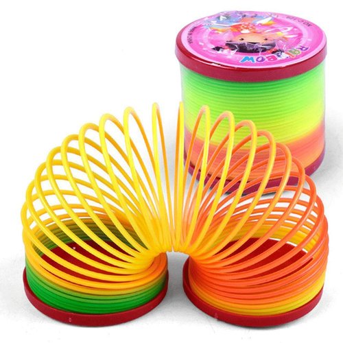 JOHOUSE Rainbow Magic Spring, 12 PCS Colorful Rainbow Neon Plastic Spring Toy, Fun Goodie Bag Fillers for Birthday Classroom Prizes, Party Favors, Christmas Stocking Stuffers, Small Toys Gifts