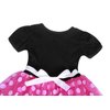 WonderBabe Toddler Girls Polka Dot Party Fancy Costume Birthday Tutu Dress Up Dance Leotard Gymnastic Cosplay Gown with 3D Ear Headband (Pink, 4-5 Years)