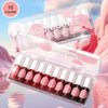 10 Colors Liquid Tint Stain, Korean Lip Gloss Moisturizing Natural Mini Liquid Lipstick, Multi-Use Lip and Cheek Tint, Lip Stain Long Lasting Waterproof, Non-Stick Cup