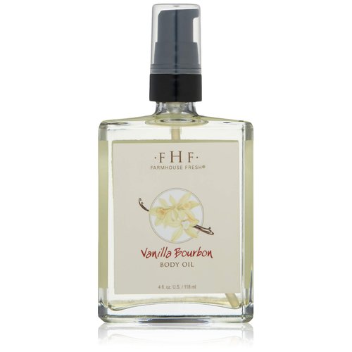 FarmHouse Fresh Vanilla Bourbon Body Oil, Vanilla Bourbon, 4 Fl Oz