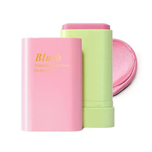 Multi-Use Makeup Blush Stick, Soft Cream Blush Makeup, Waterproof Natural Solid Moisturizer Blusher Stick, Multi-purpose Blush Stick for Eye, Cheek and Lip (Pink, M)