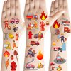 PIBIPAID 400 Fire Truck Tattoos Temporary Stickers,for Promote Fire Safety Firemen Birthday Gender Reveal Baby Shower Party Favors Supplies Decorations Favors Goodie Bag Stuffers Prize