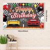 Racing Cars Happy Birthday Decorations Backdrop Banner, Race Car Fast Birthday Party Decorations Photo Background Backdrop for Birthday Party Supplies Boys Children Men Celebration, 63 x 39.4Inch