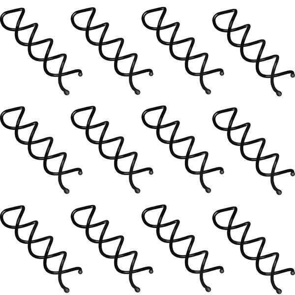 eBoot Spiral Hair Clip Spin Bun Stick, Hair Pick Set for DIY Hair Styles - 20 Pack (Black)