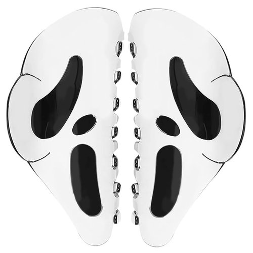 2 Pcs Halloween Hair Claw Clip, Spooky Ghost Face Hair Clip Creative Skull Hairpin Funny Ponytail Clip Scream Grimaces Scary Styling Shark Clip Hair Accessories Halloween Styling