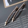 Yheakne Crystal Bar Hair Clip Pin Retro Crystal Hair Barrette French Crystal Rhinestone Hair Accessories for Women and Girls 2Pcs (Gold crystal)