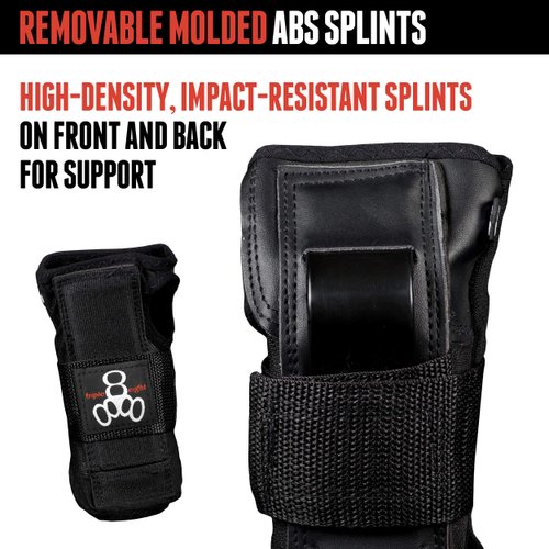 Triple Eight Saver Series Wristsaver II - Slide On Wrist Guard (Black, Small), 604352 60111