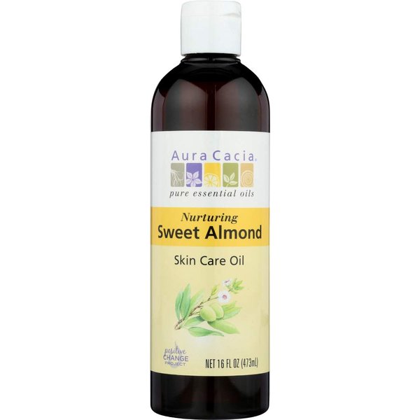 Aura Cacia Sweet Almond Oil 3x 16 Oz
