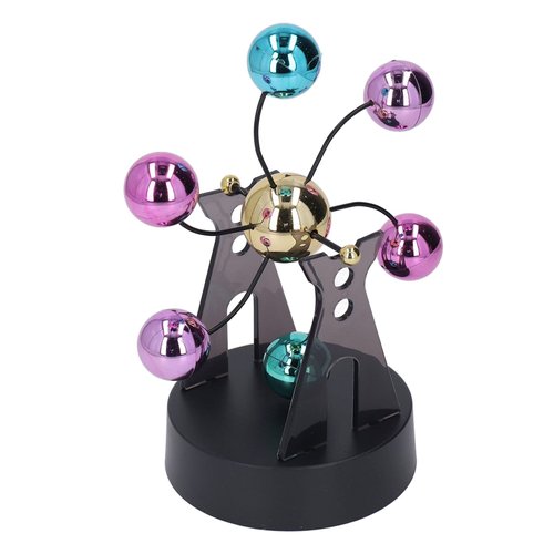Electronic Perpetual Motion Swing Balance Balls Office Desk Ornament Home Decoration Gift Toy,6.5x4.3x8.1inPerpetual Motion Desk Toy Magnetic Balls, Magnetic Building Blocks