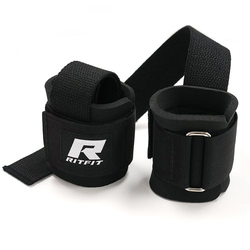 RitFit Wrist Wraps, Wrist Straps for Weightlifting, Wrist Support for Working Out, Bodybuilding, MMA, Powerlifting, Strength Training, Men & Women, Black