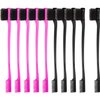 BBTO 2 In 1 Double Sided Hair Edges Brushes and Combs Combo Pack - Smooth Grooming and Edge Control (Rose and Black)