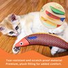 Cat Toys 3 Pack Catnip Saury Fish Toys Cat Toys Fish Interactive Cat Toy Catnip Crinkle Sound Toys，Catnip Toys for Cats 9.5 Inch Suitable for All Kinds of Cats