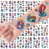 SUNAI Mermaid Temporary Tattoos - 145Pcs Glitter Styles - Perfect for Under The Sea Birthday Decorations, Favors, Supplies, Gifts Goodie Bag Fillers, 12 Sheets