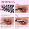 Fluffy Lash Clusters Kit 240pcs DIY Lash Extension Kit, Wispy Lash Clusters Kit Natural 30D+40D Mixed 12-16mm Eyelashes Kit C Curl with Lash Bond and Seal and Lash Applicator Tool.(30+40 Kit)