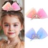 BARTOSI Bow Hair Clips Sparkly Crown Shaped Hair Barrettes Cute Hair Accessories for Women and Girls (Pack of 2)