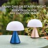 Lexon Mina M Mushroom Lamp - Portable Bedside Light for Bedrooms, Kids & Nursery - 9 LED Color Rechargeable Table Lamp with 24h Light & Dimmer, Medium - Mint