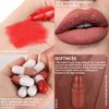 BINGBRUSH 18Pcs Mini Capsule Makeup Lipstick Pills, Long Lasting Lip Stain Set Lápiz Labial Rojo Women Red Lipsticks Cute Lip Stick Purse Set Labiales Matte Larga Duracion 24