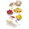 Janod - Pasta Mix - Pasta Set - Pretend Play Kitchen & Tea Set Toy - 58 Wooden, Cardboard and Felt Pieces Included - Water-Based Paints - 3 Years + J06598