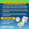 Organic Plumber Septic Tank Treatment & Cleaner Tablets - 1 Year Supply Beneficial Bacteria & Enzyme Septic Treatment Tablets - 12 Easy to Use Flushable Tablets