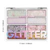 LANGMANNI 8 Colors Face & Body Glitter Palette - Holographic Changing Sparkling Mermaid Sequins for Women Girls Music Festival Party Rave Makeup(#A)